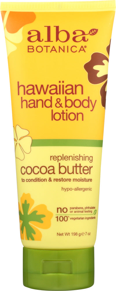 ALBA BOTANICA: Hawaiian Hand & Body Lotion Cocoa Butter, 7 oz