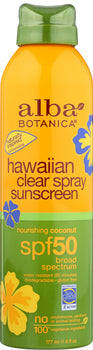 ALBA BOTANICA: Hawaiian Coconut Spray Sunscreen Spf 50 6 oz