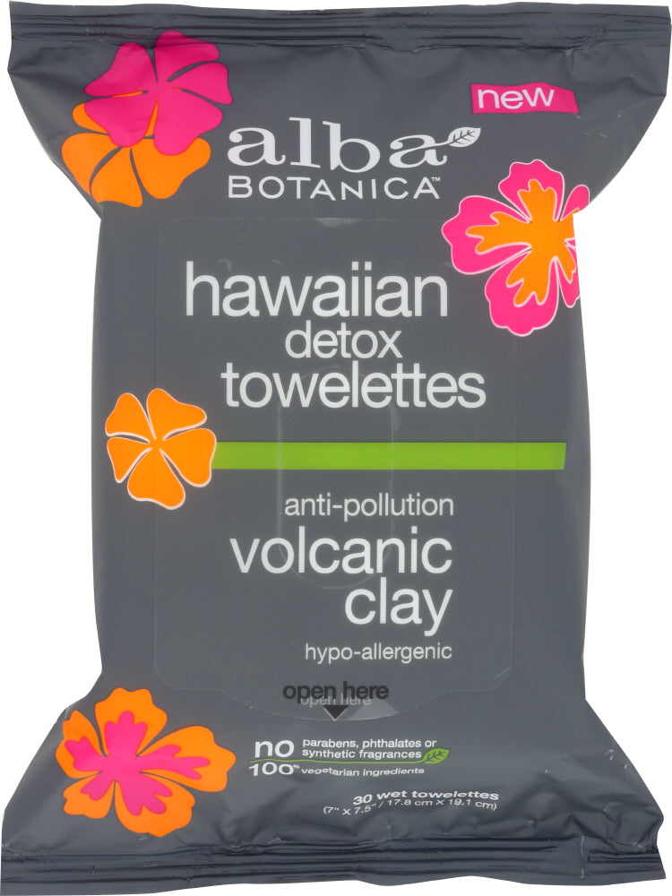 ALBA BOTANICA: Towelettes Detox Hawaiian, 30 pc