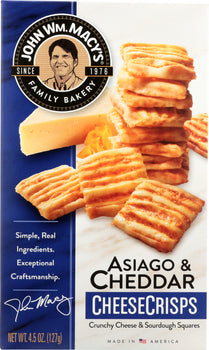 MACYS: Cheese Crisp Asiago Cheddar, 4.5 oz