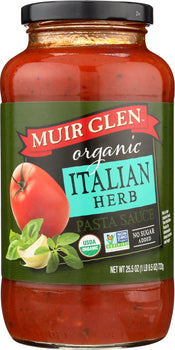 MUIR GLEN: Organic Pasta Sauce Italian Herb, 25.5 oz