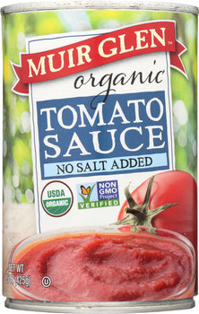 MUIR GLEN: Organic Tomato Sauce No Salt Added, 15 oz