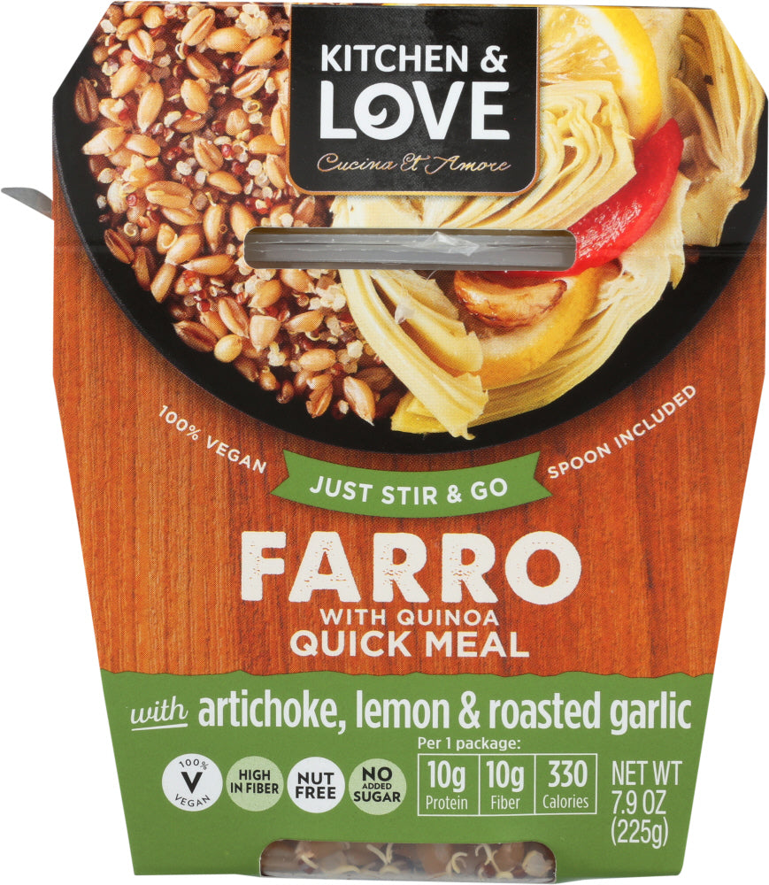 CUCINA & AMORE: Farro Meal Artichoke Lemon Roasted Garlic, 7.9 oz