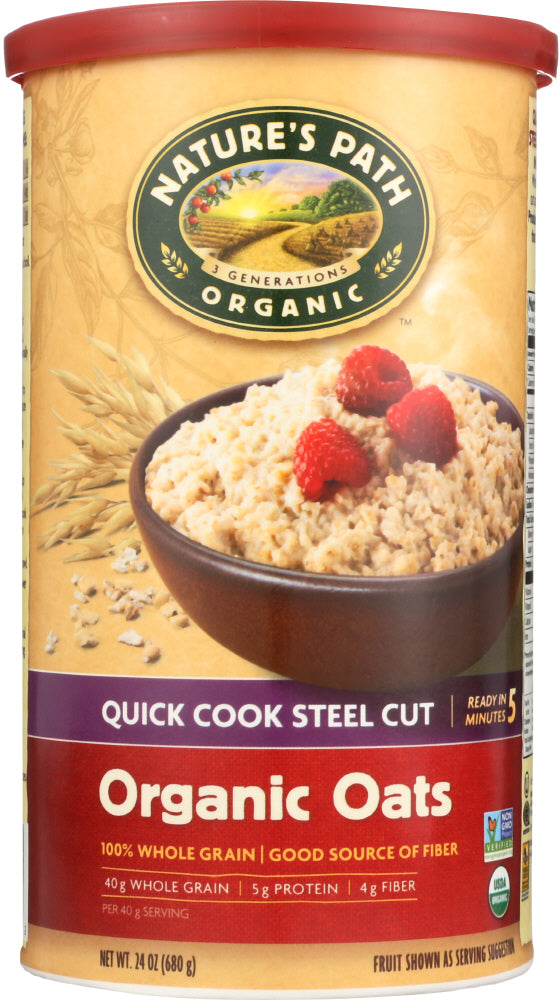 NATURES PATH: Oatmeal Steel Cut Quick Cook Organic, 24 oz