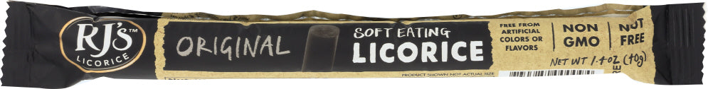 RJ'S LICORICE: Soft Eating Licorice Original Log, 1.4 oz