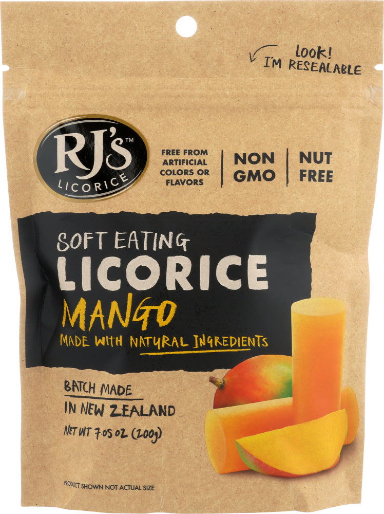 RJS LICORICE: Soft Eating Licorice Mango, 7.05 oz