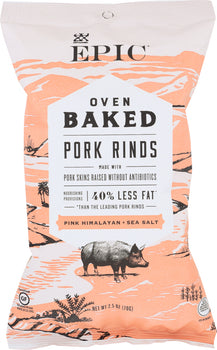 EPIC: Pork Rinds Baked Himalayan Pink, 2.5 oz