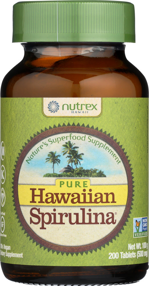 NUTREX: Hawaii Spirulina Pacifica Pure Hawaiian Nature's Multi-Vitamin 500 Mg, 200 Tablets