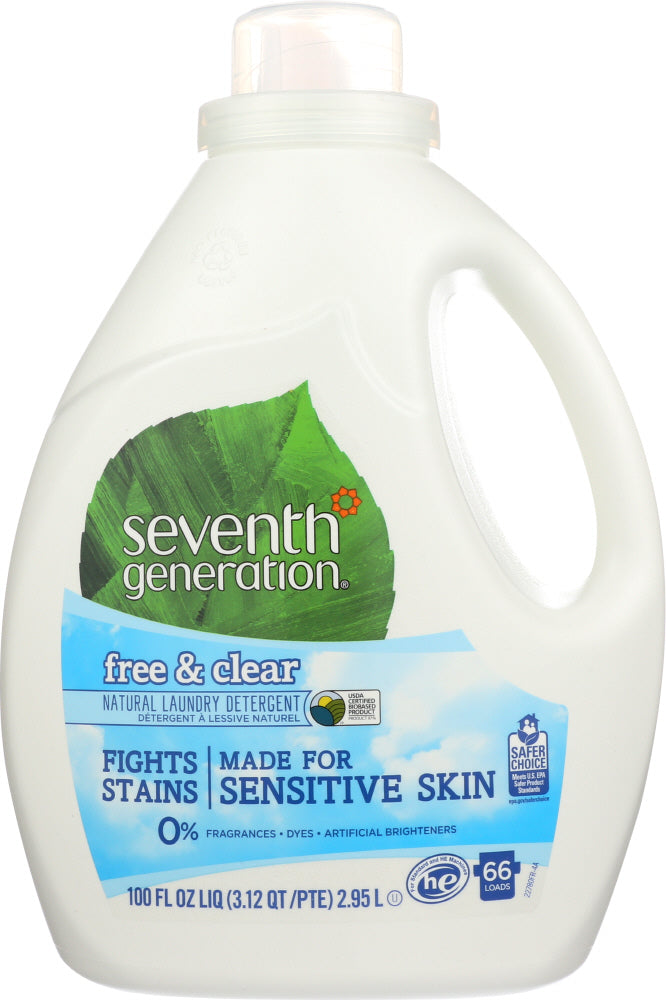 SEVENTH GENERATION: 2x Ultra Liquid Laundry Free & Clear, 100 oz