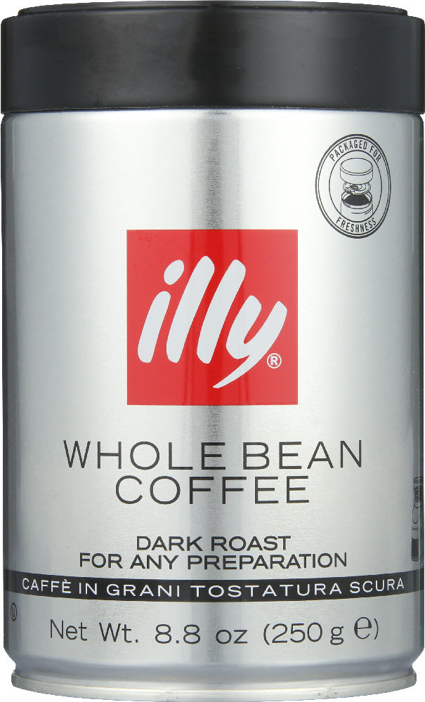 ILLYCAFFE: Whole Bean Dark Roast Coffee, 8.8 oz