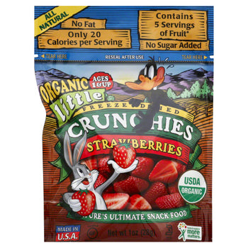 CRUNCHIES: Fruit Dried Little Strawberry, 1 oz