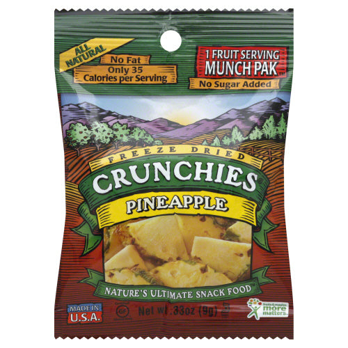 CRUNCHIES: Fruit Freeze Dried Pineapple Snacks. 0.33 oz