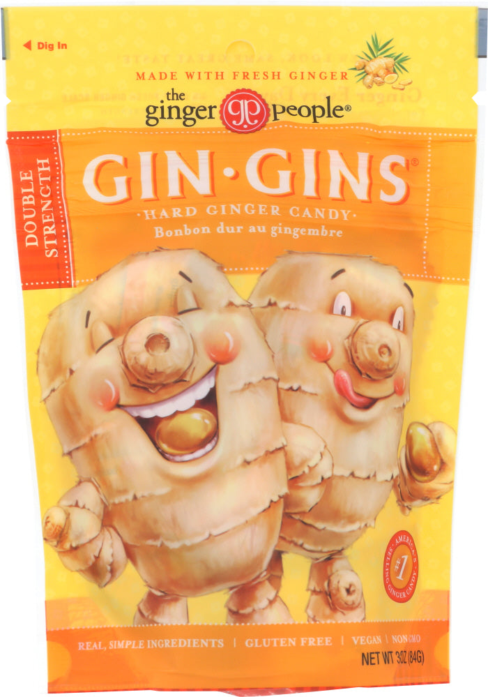 GINGER PEOPLE: Double Strength Hard Ginger Candy Bag, 3 oz