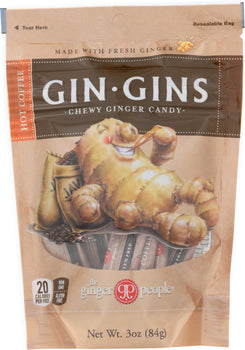 GINGER PEOPLE: Hot Chewy Coffee Ginger Candy, 3 oz