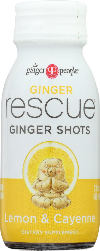 GINGER PEOPLE: Rescue Ginger Shots Lemon & Cayenne, 2 oz