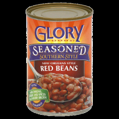 GLORY FOODS: Seasoned Red Beans, 14.5 oz