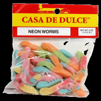 CASA DE DULCE: Neon Worms, 4 oz