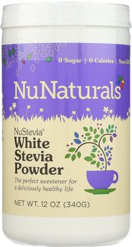 NUNATURALS INC: White Stevia Powder Sweetener, 12 oz