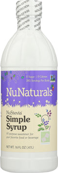 NUNATURALS INC: NuStevia Simple Syrup Sweetener, 16 oz