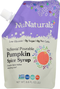 NUNATURALS INC: Syrup Pourable Pumpkin Spice, 6.6 oz