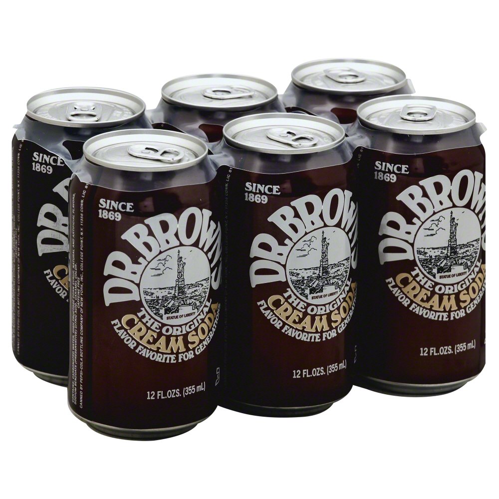 DR BROWNS: Original Cream Soda 6-12 fl oz, 72 fl oz