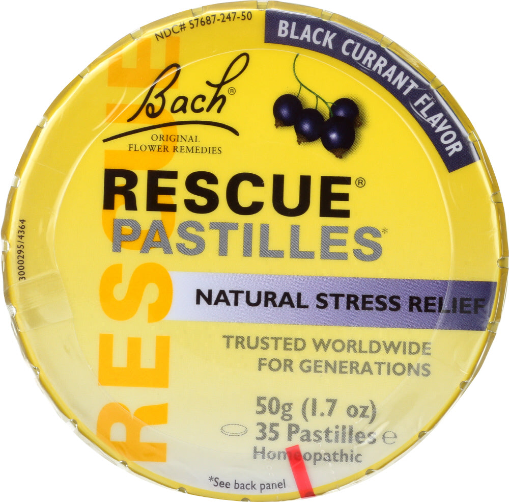 BACH: Flower Remedies Rescue Pastilles Black Currant, 50 gm