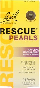 BACH ORIGINAL: Flower Remedies Rescue Pearls Natural Stress Relief in a Capsule, 28 capsules