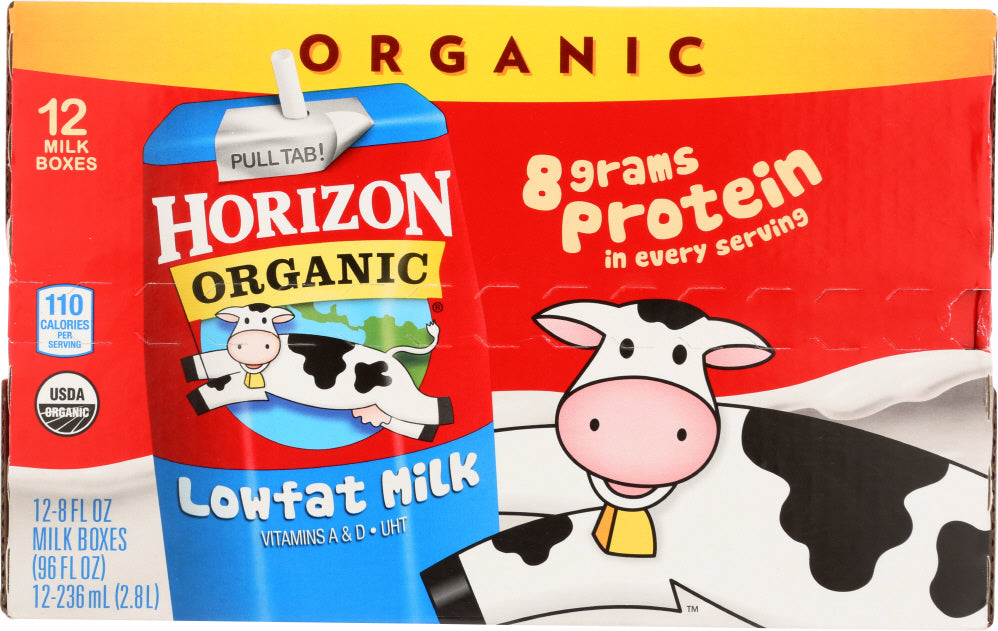 HORIZON: Organic Lowfat Milk, 12 Count