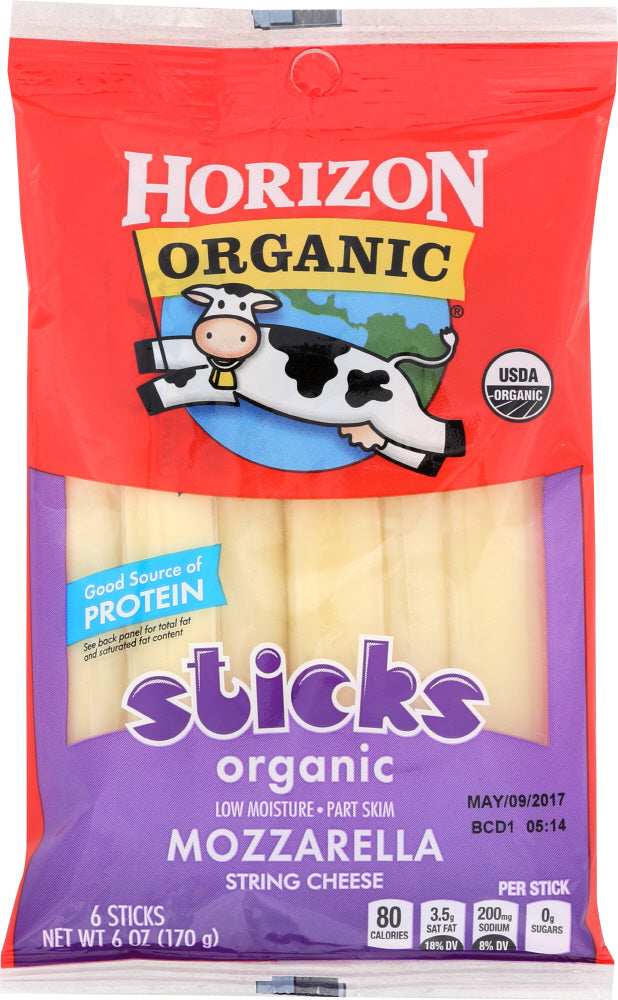 HORIZON: Organic Mozzarella String Cheese, 6 oz