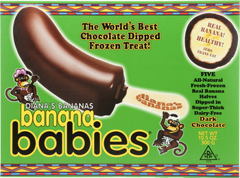 DIANA'S BANANAS: Frozen Banana Babies Dark Chocolate, 10.5 oz