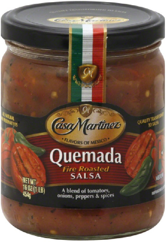 CASA MARTINEZ: Quemada Fire Roasted Salsa, 16 oz