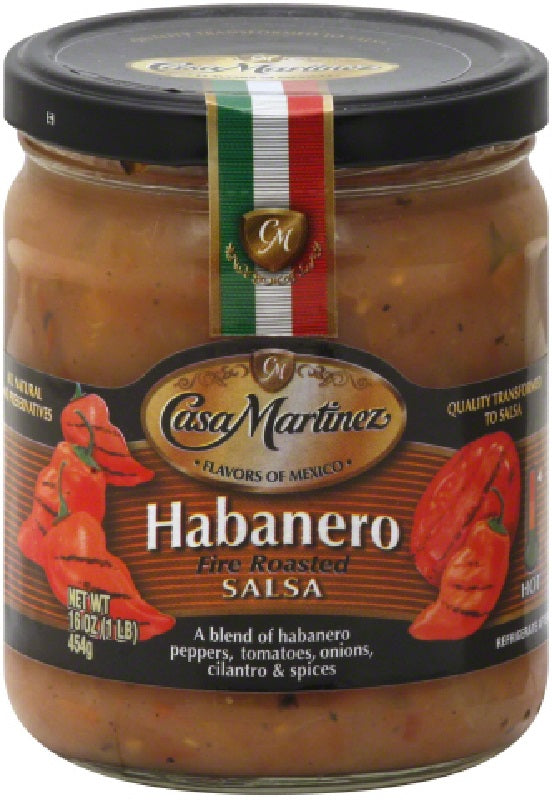 CASA MARTINEZ: Habanero Fire Roasted Salsa, 16 oz