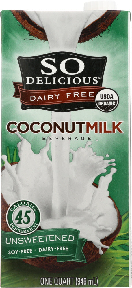 SO DELICIOUS: Organic Coconut Milk Dairy Free Unsweetened, 32 Oz