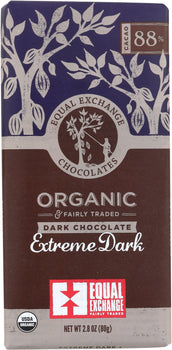 EQUAL EXCHANGE: Organic Extreme Dark Chocolate Bar, 2.8 oz