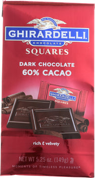 GHIRARDELLI: Chocolate Squares 60% Cacao Dark Chocolate, 5.25 oz