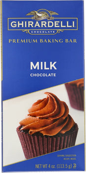 GHIRARDELLI: Premium Baking Bar Milk Chocolate, 4 oz