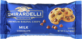 GHIRARDELLI: Premium Baking Chips Milk Chocolate, 11.5 oz
