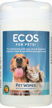 ECOS FOR PETS: Pet Wipes, 70 ct