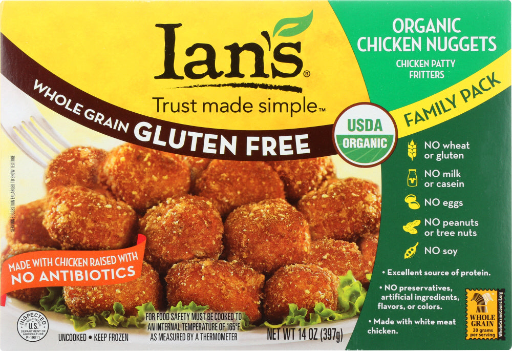 IANS NATURAL FOODS: Organic Chicken Nuggets Family Pack, 14 oz