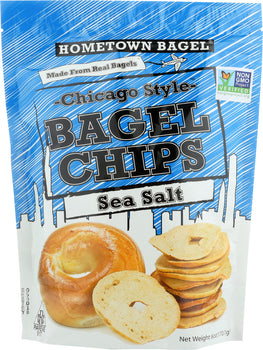 HOMETOWN BAGEL: Chicago Style Bagel Chips Sea Salt, 6 oz