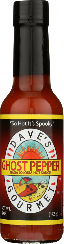 DAVES GOURMET: Ghost Pepper Naga Jolokia Hot Sauce, 5 Oz