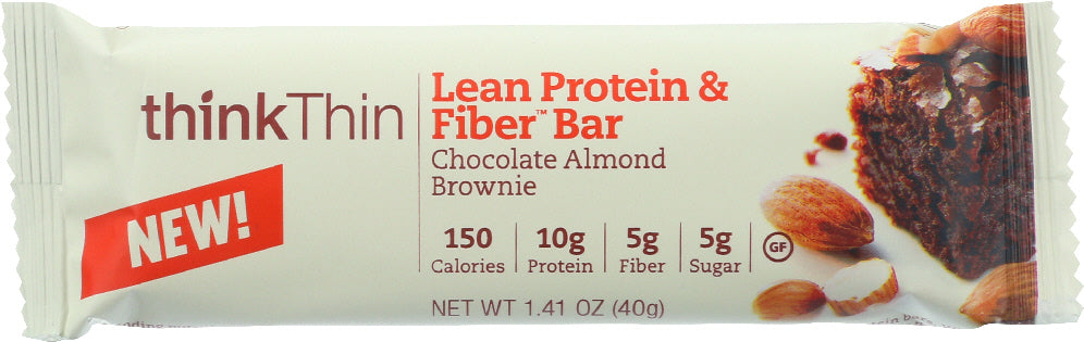 THINKTHIN: Lean Protein and Fiber Bar Chocolate Almond Brownie, 1.41 oz