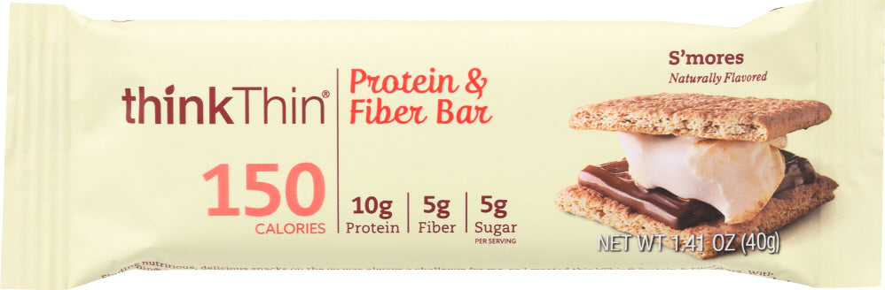 THINK THIN: Protein and Fiber Bar S'mores, 1.41 oz