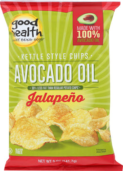 GOOD HEALTH: Jalapeno Avocado Oil Potato Chips, 5 oz