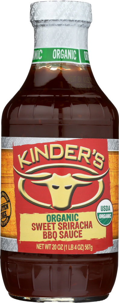 KINDERS: Sauce Bbq Spicy Roasted Garlic Organic, 20 oz