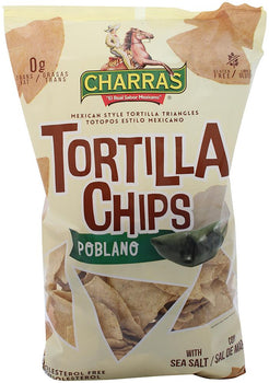 CHARRAS: Poblano Tortilla Chips, 12 oz