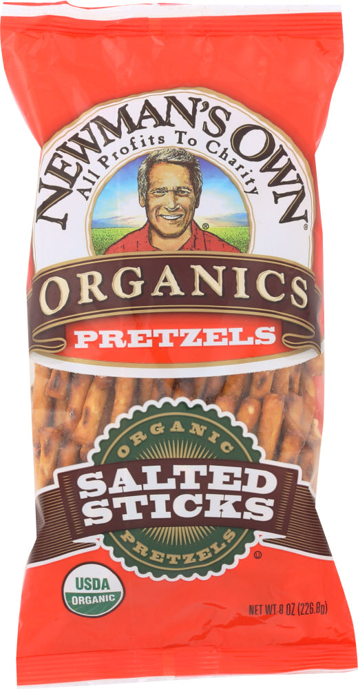 NEWMANS OWN ORGANIC: Pretzel Stick Salted Organic, 8 oz