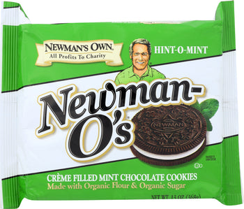 NEWMAN'S OWN ORGANIC: Newman O's Cookies Mint Creme, 13 oz