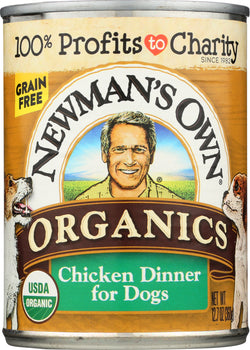 NEWMANS OWN ORGANIC: Dog Can Grain Free Chicken, 12.7 oz