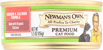 NEWMAN'S OWN: Premium Cat Food Chicken and Salmon Formula, 5.5 oz